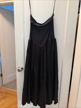 FREE PEOPLE Black Strapless Midi Dress - Women's
